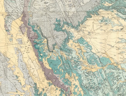 Colored map of southern Guadalupe Mountains