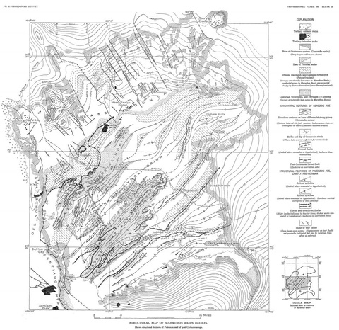 Structural Map of Marathon Region, Texas